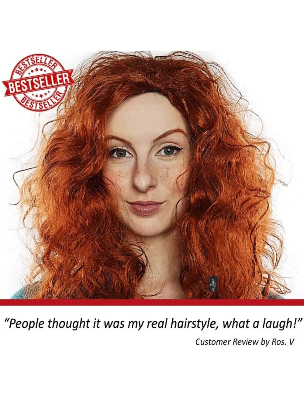 Women's Red 1 10 Inch Heat Resistant Realistic Disco Long Curly Hair Wigs